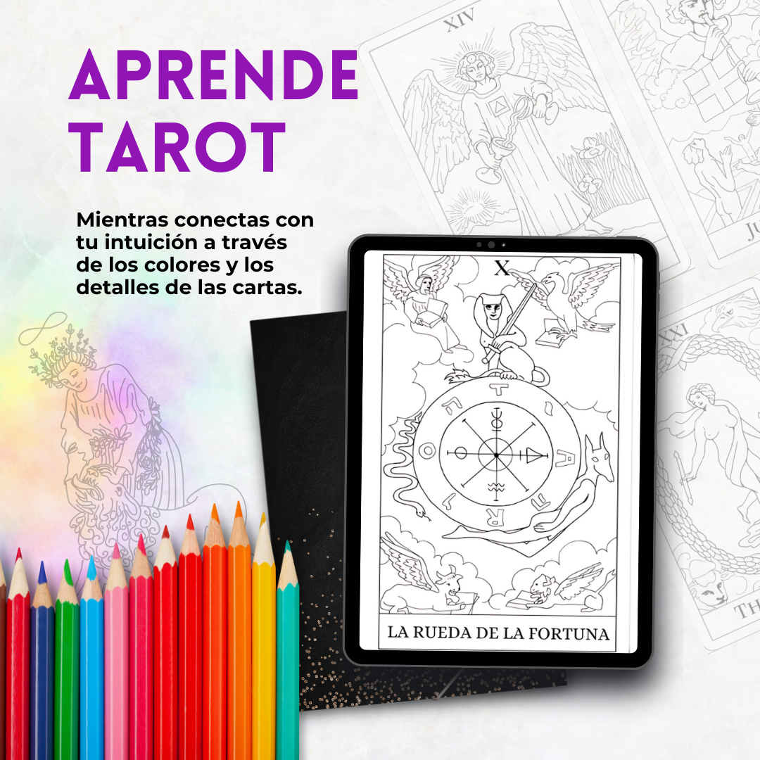 TAROT RIDER INTUITIVO - Arcanos para Colorear