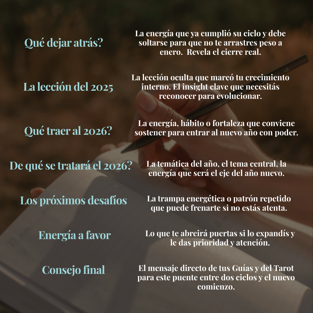 Lectura Tarot | "Año Nuevo 2026"